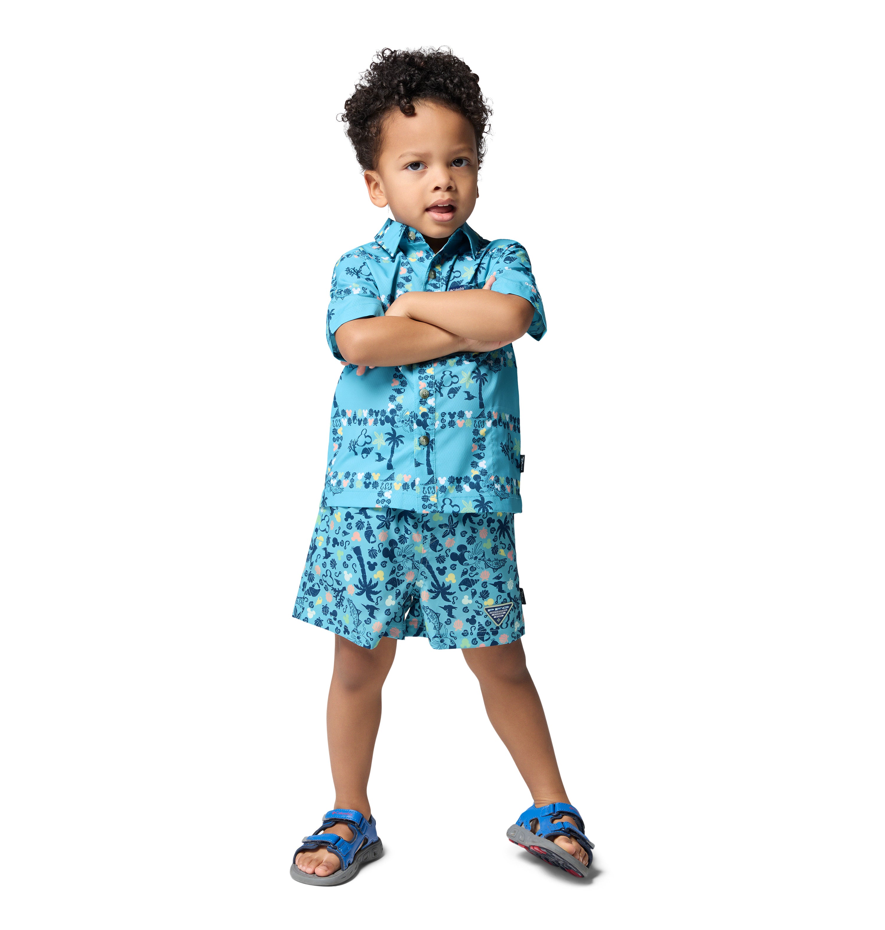 Camisa de manga corta para niños pequeños Columbia Y PFG Disney Super Slack Tide Shirt