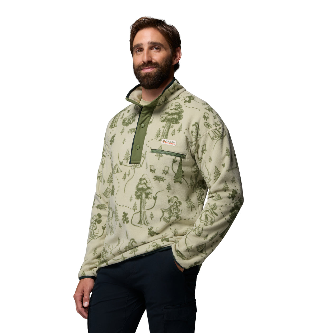 Sudadera para Hombre Columbia M CSC X Disney Half Snap Fleece