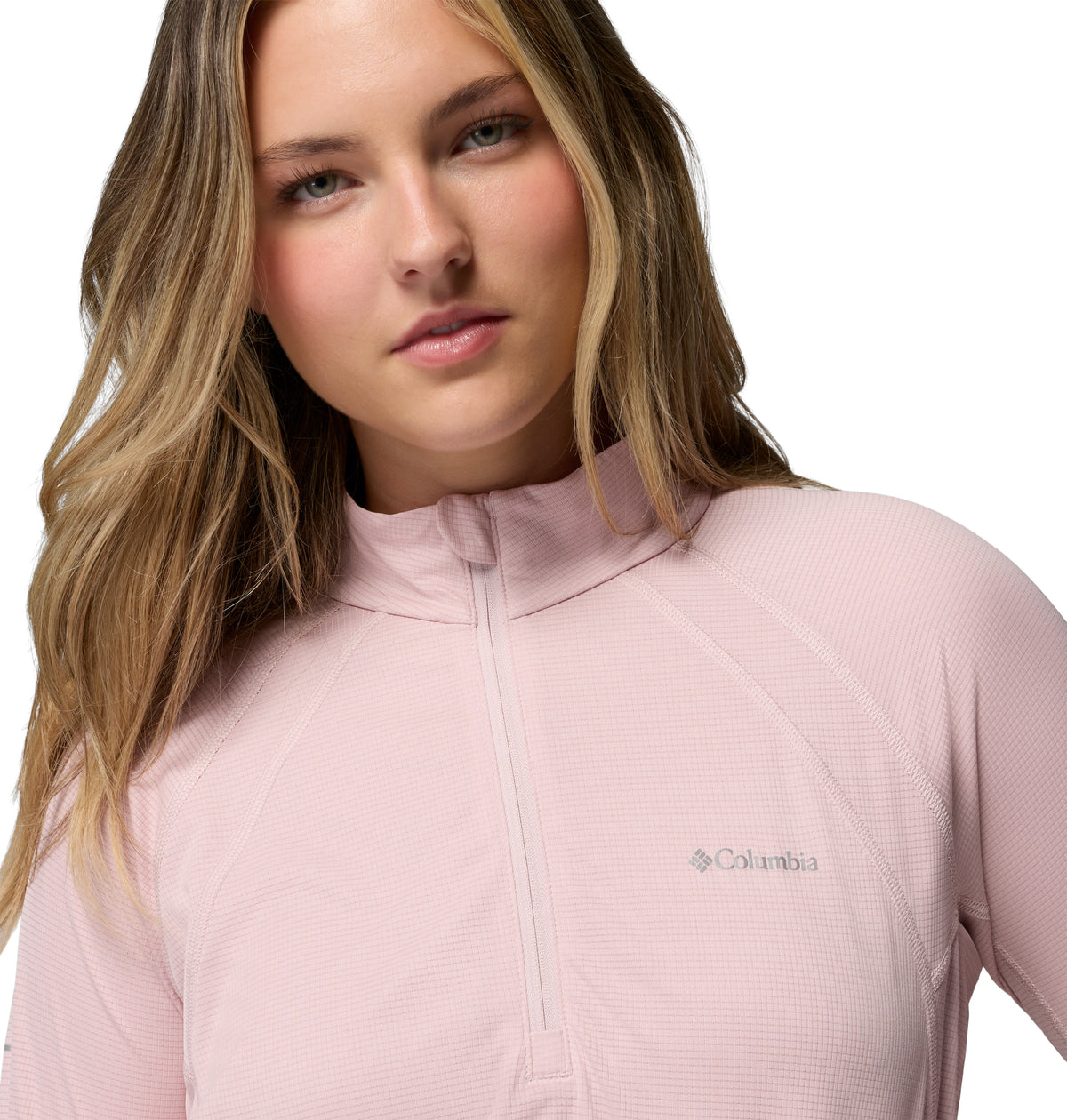 Playera medio cierre de Trail Running para Mujer Columbia Stealth Spring LS Half Zip Tee