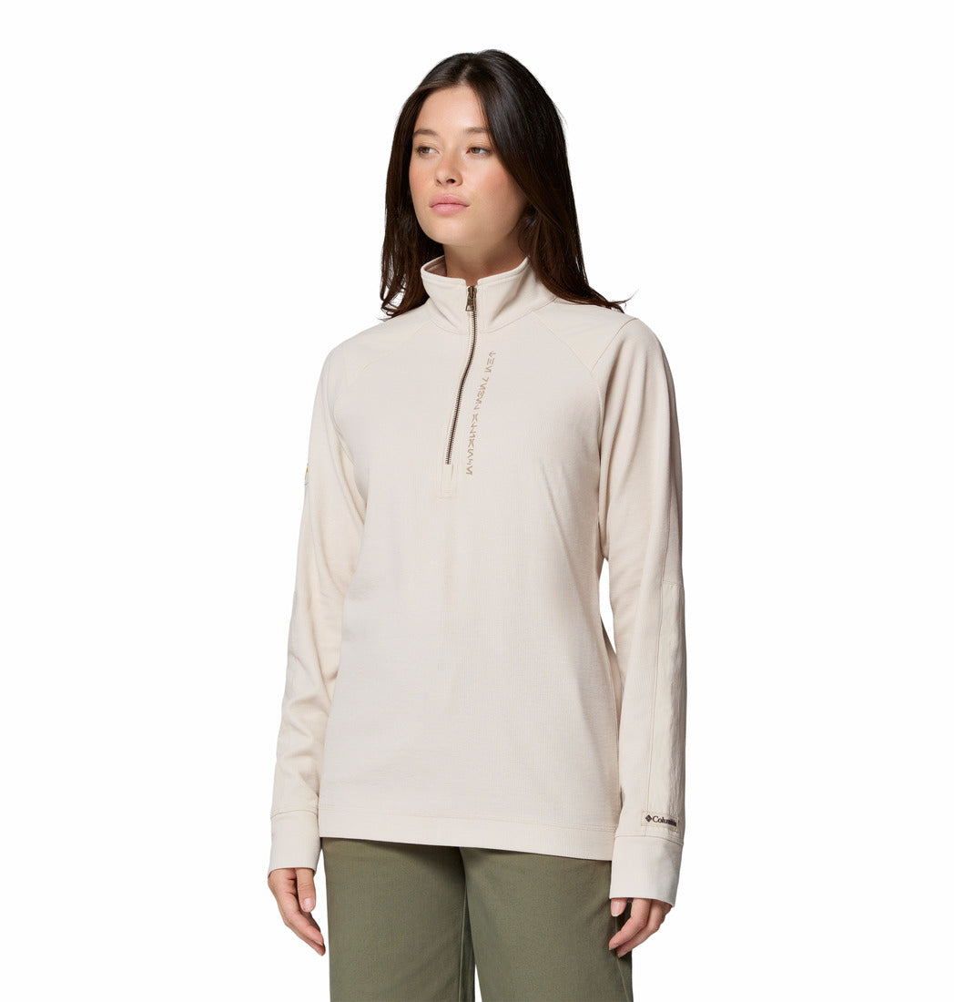 Playera de manga larga de medio cierre Unisex Star Wars Endor Issue Half Zip