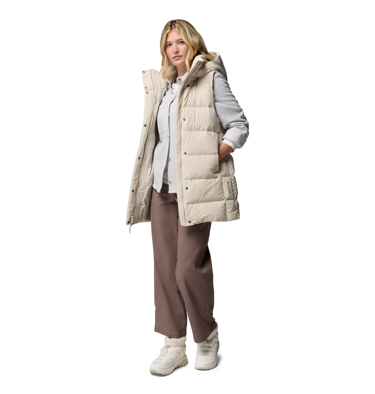Chaleco Térmico para Mujer Columbia Amaze Puff Mid Hooded Vest