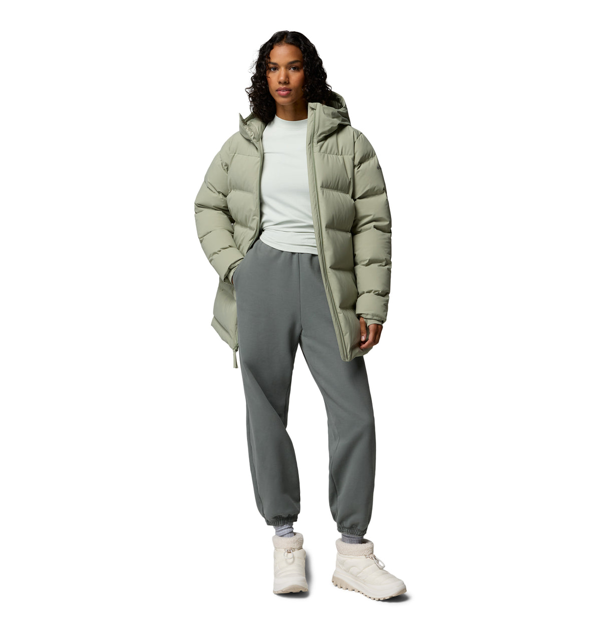 Chamarra para Mujer Columbia Amaze Puff Heat Seal Mid Hooded Jacket