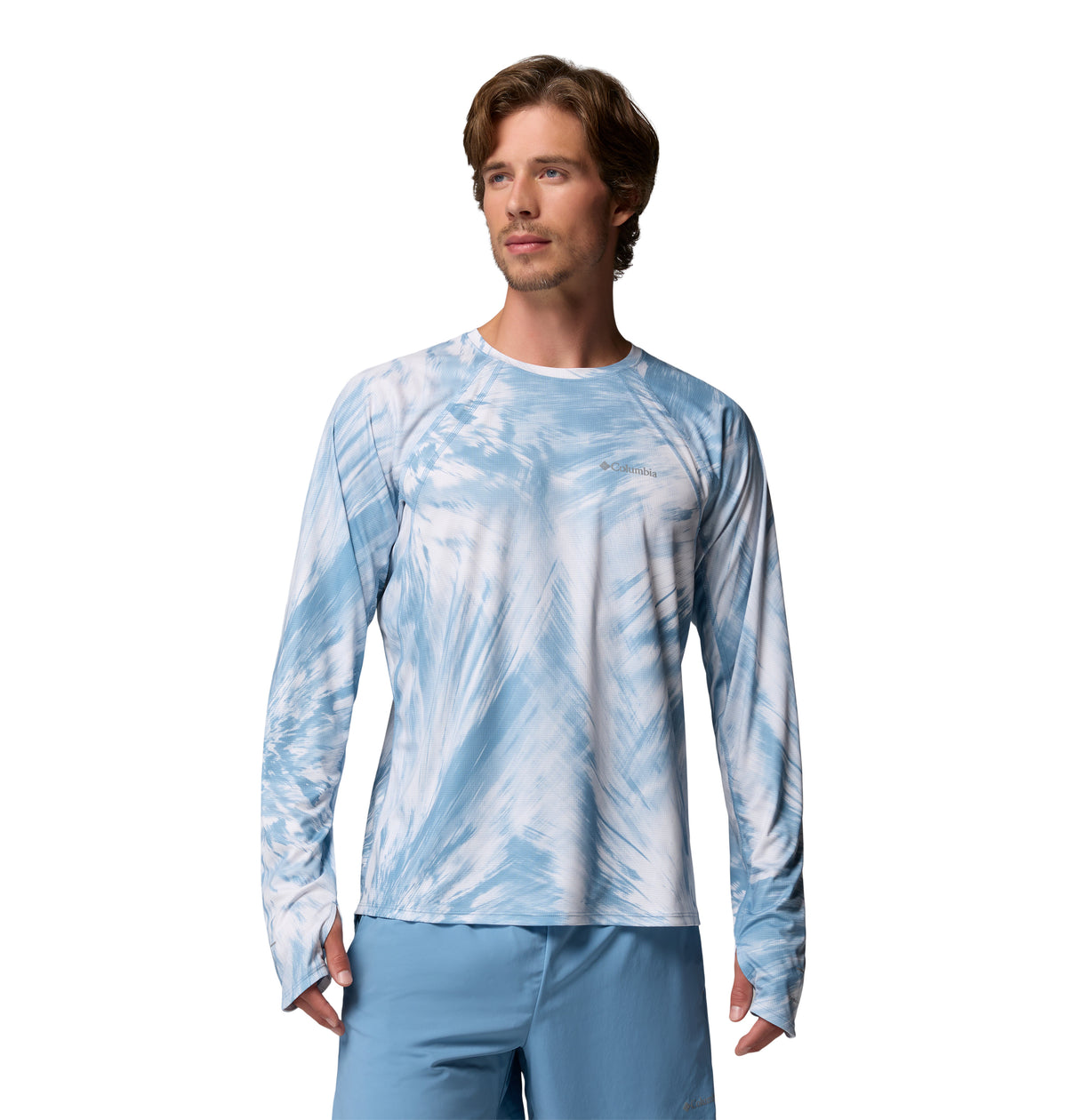 Playera de Trail Running para Hombre Columbia Stealth Springs Printed LS Shirt