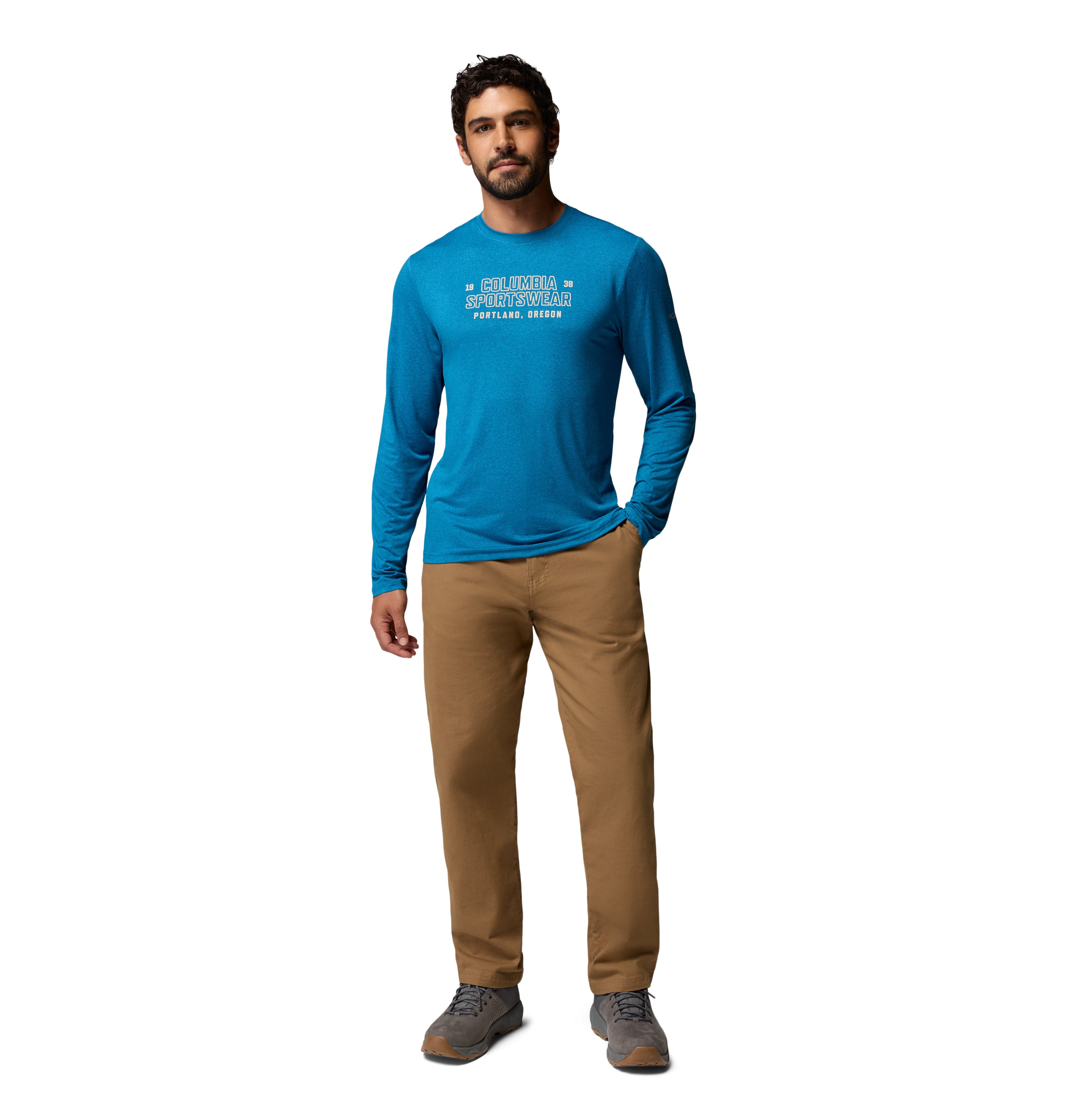 Playera de Manga Larga para Hombre Columbia Parsons Point LS Graphic Tee