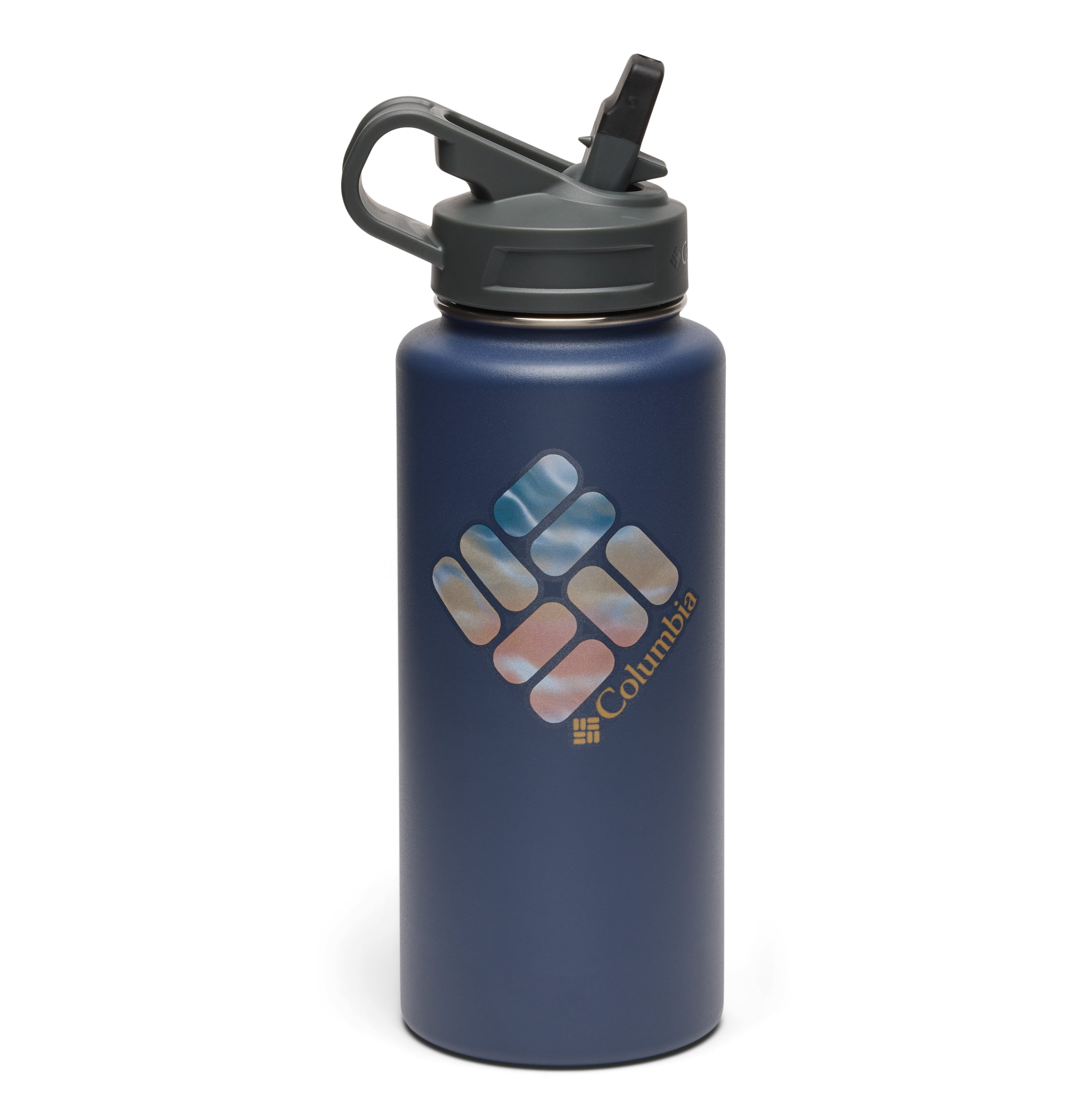Termo 32 oz acero inoxidable con popote para uso diario y viajes Columbia 32 OZ SS Vacuum Bottle